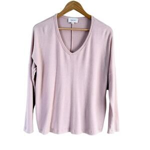 Korye x Stitch Fix‎ V Neck Long Sleeve Soft Sweater in Ballet Pink, Size Small